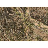 Harta Romaniei Meridionale &ndash; Pitesti si imprej., 1864, 50x70cm, reproducere
