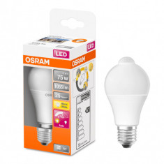 Bec LED Osram LED STAR+ A75, cu senzor de miscare, E27, 11W (75W), 1055 lm, lumina calda - RESIGILAT