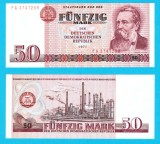Germania RDG (pick 30) 50 Mark 1971 UNC; Friedrich Engels