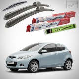 Cumpara ieftin Ștergătoare Mazda 2 DE 2008-2010 | Set Față și Spate Flat &ndash; TeamCar&reg;