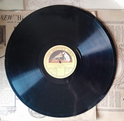 Enrico Caruso Les deux serenades disc patefon/ gramofon foto