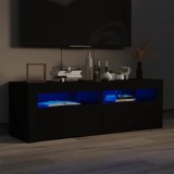 VidaXL Comodă TV cu lumini LED, negru, 120x35x40 cm