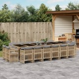 vidaXL Set mobilier grădină cu perne, 17 piese bej combinat poliratan 3211068