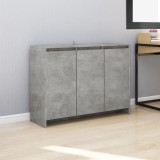 vidaXL Servantă, gri beton, 102x33x75 cm, PAL