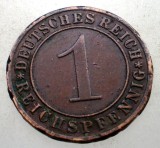 B.281 GERMANIA WEIMAR 1 REICHSPFENNIG 1935 D