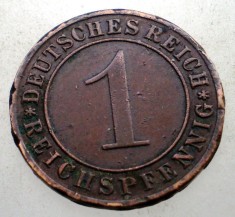 B.281 GERMANIA WEIMAR 1 REICHSPFENNIG 1935 D foto