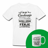 &quot;&Eacute;n egy csodasz&eacute;p FELES&Eacute;GNEK&quot; Set Personalizat &ndash; Tricou + Cană Alb L