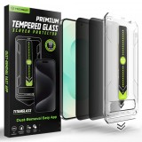 Folie de protectie Ecran Privacy Techsuit TitanGlass CrystalHD pentru Samsung Galaxy S26 Plus S947, Sticla Securizata, Full Glue, Set 2 bucati