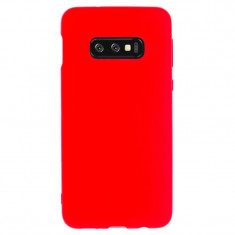 Husa Silicon Slim Samsung Galaxy S10 E Rosu Mat foto