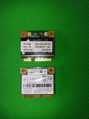 Placa de retea wlan mini PCI-e half Atheros AR5B195 150mbps 802.11b/g/n foto