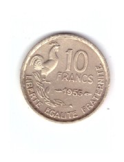 Moneda Franta 10 francs/franci 1955, stare foarte buna, curata