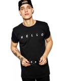 Tricou negru barbati - HELLO - M