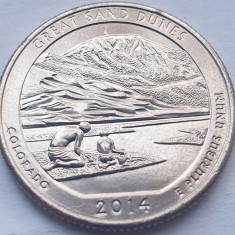 25 cents / quarter 2014 SUA, Colorado, Great Sand Dunes, litera P unc