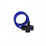 Cumpara ieftin Antifurt cu 2 chei pentru biciclete si motociclete, 100 cm lungime, 12 mm grosime, albastru