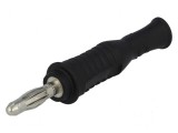 Conector banană 4mm 36A 30VAC 60VDC negru neizolat