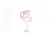 Lampa Decorativa in Forma de Copac cu Trandafiri Roz si LED cu Lumina Alba, alimentare usb sau baterii, 12x48cm, Oem
