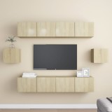 vidaXL Set de dulapuri TV, 6 piese, stejar sonoma, PAL