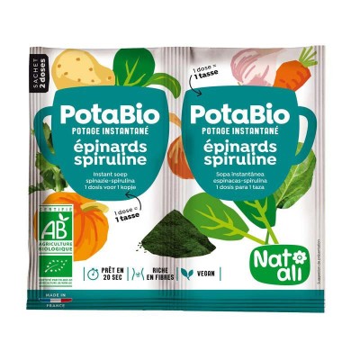 Supa Instant cu Spanac Spirulina si Legume Eco 2 x 8.5 grame Nat-Ali foto