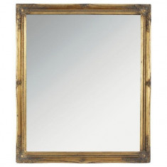 Oglinda de perete din rasina auriu antichizat 57 x 67 cm foto