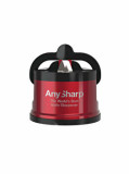 Ascutitor de cutite Pro, Red, AnySharp, plastic, 6.4x6.4x6.8 cm, Rosu