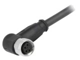 Conector M8 mamă 4 pini unghi 90&deg; cu cablu 7,5m HARTING