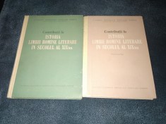 CONTRIBUTII LA ISTORIA LIMBII ROMANE LITERARE IN SECOLUL AL XIX LEA 2 VOL