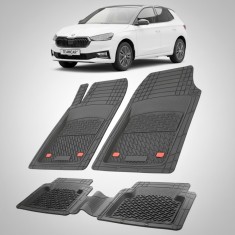 Covorașe Skoda Fabia IV Hatchback 2021+ | Black Edition &ndash; TeamCar&reg;