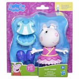 Peppa pig set figurina si accesorii vestimentare oita suzy 15cm