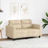 vidaXL Canapea cu 2 locuri, crem, 120 cm, țesătură microfibră 359559