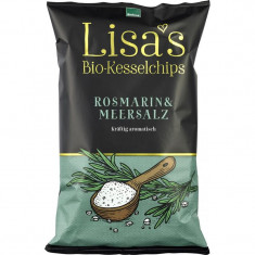 Chipsuri de Cartofi cu Rozmarin si Sare de Mare Fara Gluten Bio 125 grame Lisa's