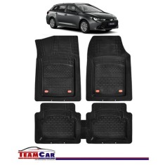 Covorase Auto TeamCar&reg; Tip Tavita Compatibile Toyota Corolla Generatia XI (2013&ndash;2019) Negru Material Rezistent