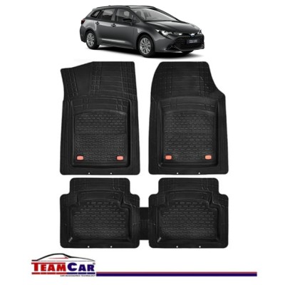 Covorase Auto TeamCar&amp;reg; Tip Tavita Compatibile Toyota Corolla Generatia XI (2013&amp;ndash;2019) Negru Material Rezistent foto