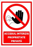 indicator pentru siguranta accesul interzis proprietate privata