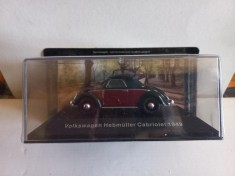 Macheta Volkswagen Hebmuller Cabriolet - 1949 1:43 Deagostini Volkswagen