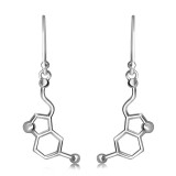 Cercei din argint 925 - compus chimic al serotoninei &bdquo;Hormonul fericirii&rdquo;