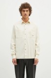 Barbour cămașă din bumbac Angelo Relaxed barbati, culoarea bej, cu guler clasic, relaxed, MSH5521