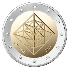 Letonia 2 euro 2024 comemorativ, UNC