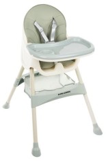 Scaun de masa multifunctional KRUZZEL 3in1 cu centuri de sustinere in 5 puncte Verde
