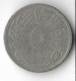 Moneda 5 millemes 1924 - Egipt, Africa, Cupru-Nichel