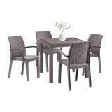 Set mobilier de grădină Petri 4+1 cappuccino