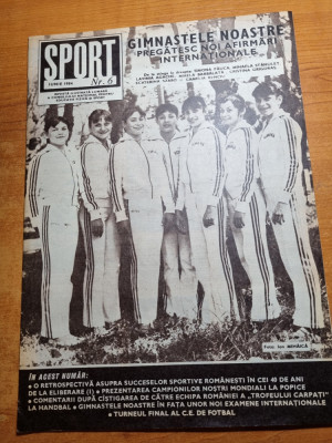 sport iunie 1984-gimnastica,fotbal euro 84,interviu puiu calinescu,dinamo volei foto