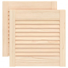 Uși lamelare, 2 buc., 39,5x39,4 cm, lemn masiv de pin