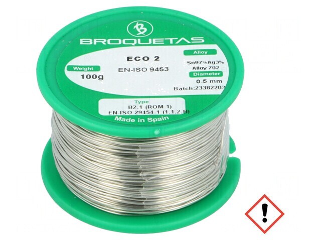 S&acirc;rmă de lipit fără plumb Sn97Ag3 0,5mm 100g