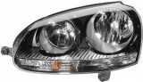Far VW Golf 5 (Hatchback / Combi) 10.2003-05.2009 Jetta 05.2004-09.2010 Hella partea Stanga tip bec H7+H7 fumuriu cu reflector negru