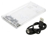 Carcasă hard disc 2,5&quot; USB 2.0/3.0, 126x79x13mm