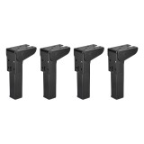 Picioare metalice pliabile pentru masă, 14 cm, picioare de &icirc;nlocuire pentru mobilier, pentru birou laptop, dulap &ndash; argintiu, pachet de 4 bucăți