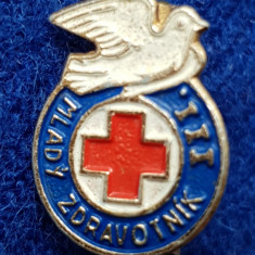 Insigna Donator Onorific - CRUCEA ROSIE Medicina Sanitare Donator de sange #13