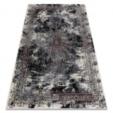 Covor VINCI 1407 modern Rozetă vintage - structural fildeş / roșu, 140x190 cm