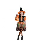 Costum Vrajitoare Dovleac copii 130/140 (9-10 Ani) rochie palarie curea si guler