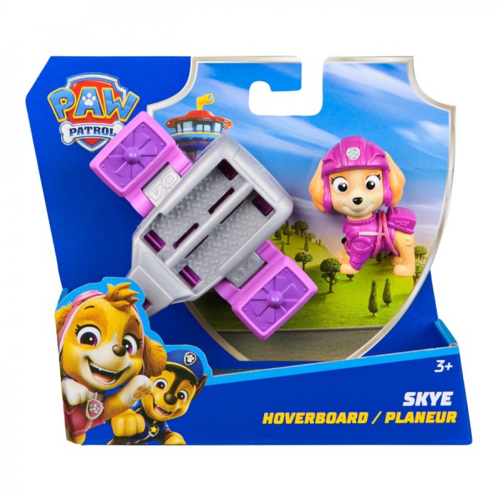 PATRULA CATELUSILOR ACTION PUPS SET VEHICUL DE SALVARE HOVERBOARD SI FIGURINA SKYE 5 CM SuperHeroes ToysZone
